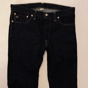 RRL SLIM NARROW Indigo blue jean